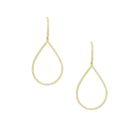 Yellow Gold Hammered Teardrop Earrings – D & H Jewelers